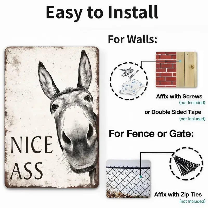 Funny Donkey Bathroom Decor