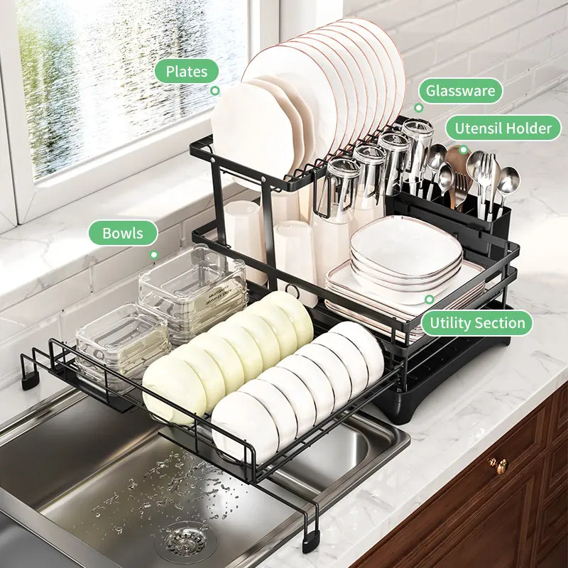Foldable Over Sink Dish Rack