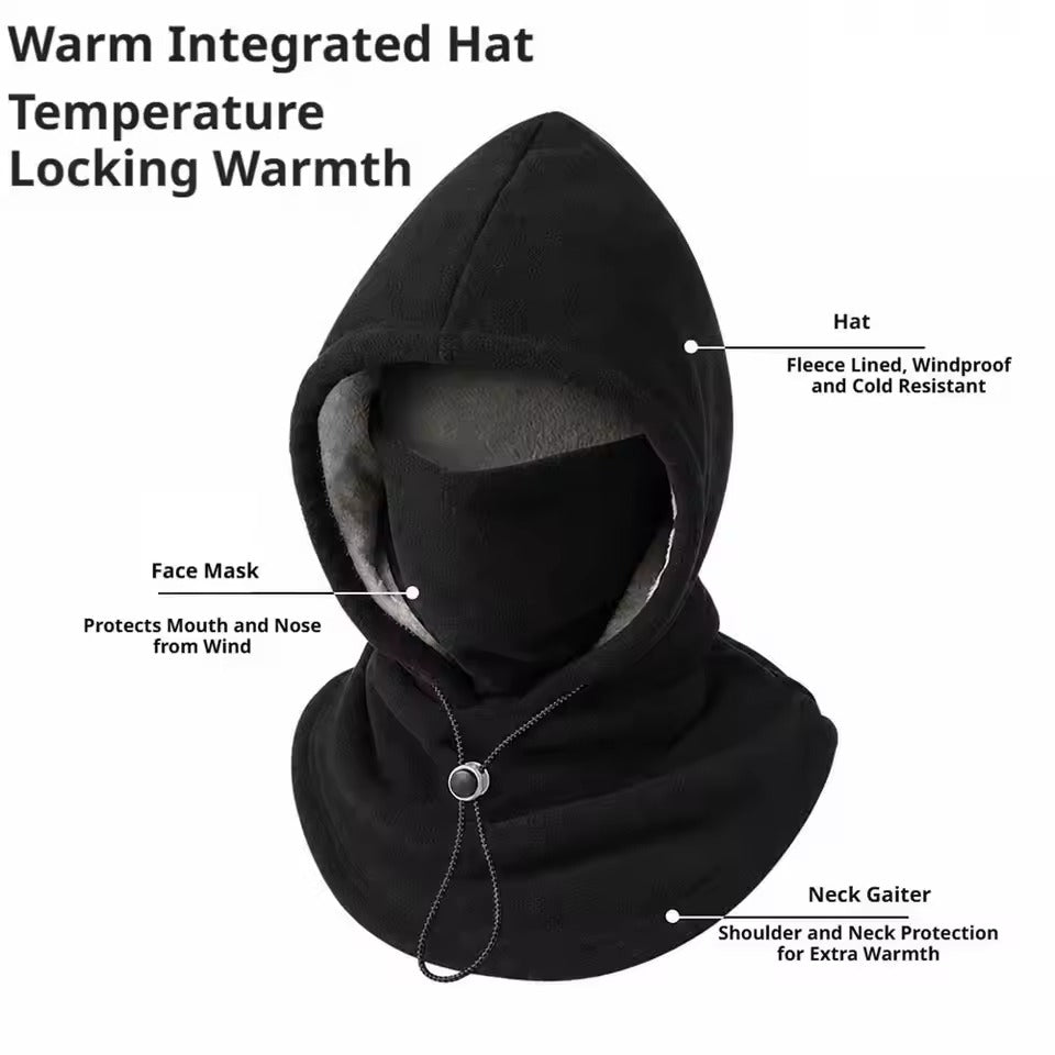 Fleece Lined Face Hoodie