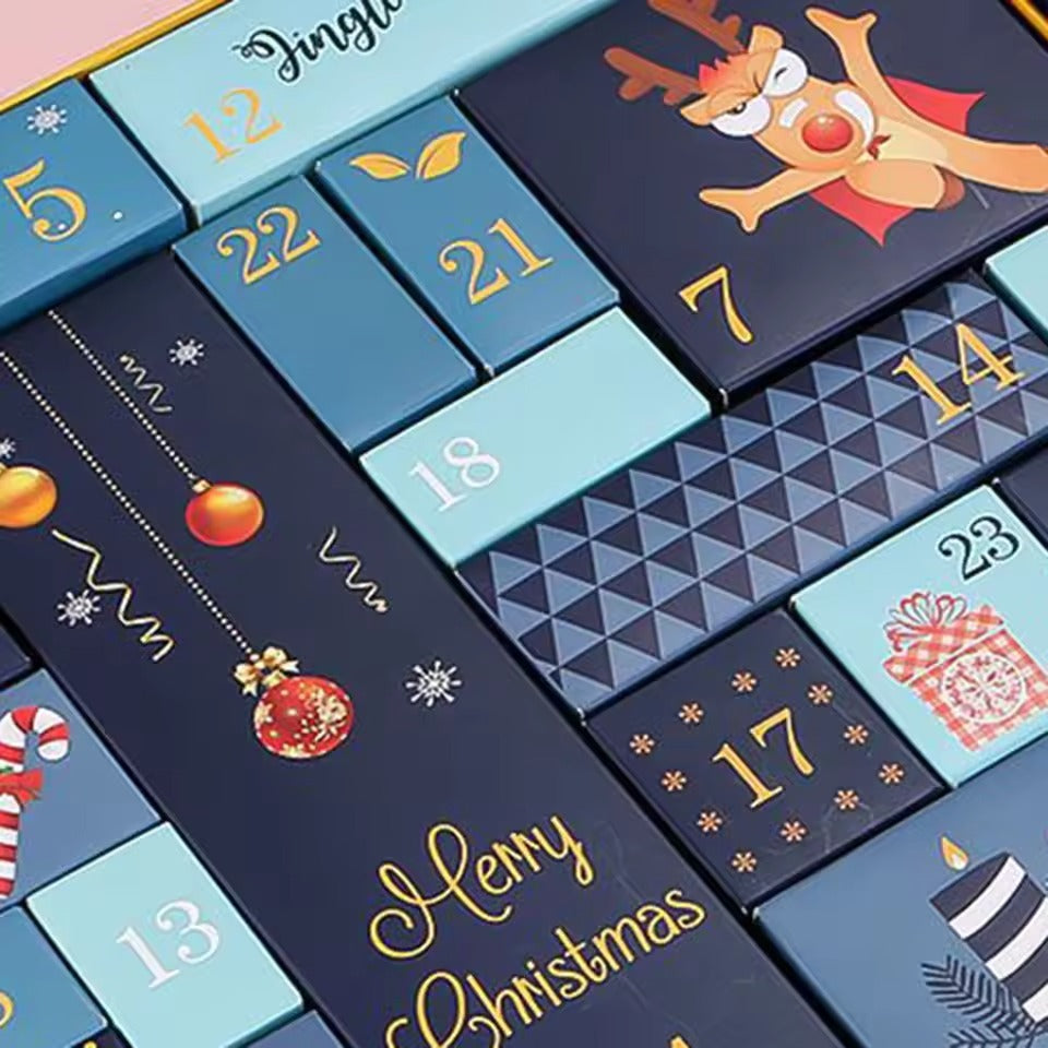 24 Days Advent Calendar Template Box