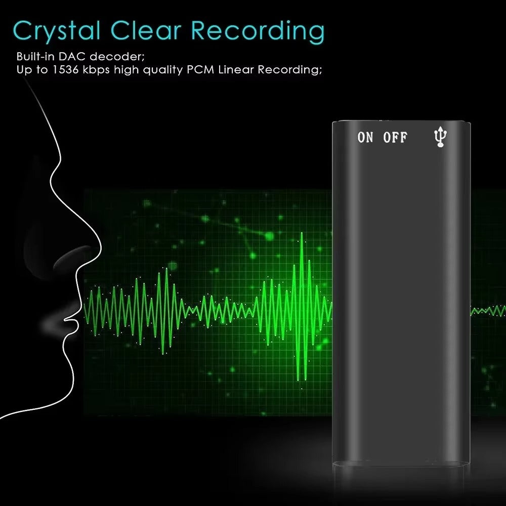 Ultra-Thin Voice-Activated Recorder